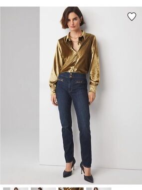 WHBM High rise horse bit slim Jeans